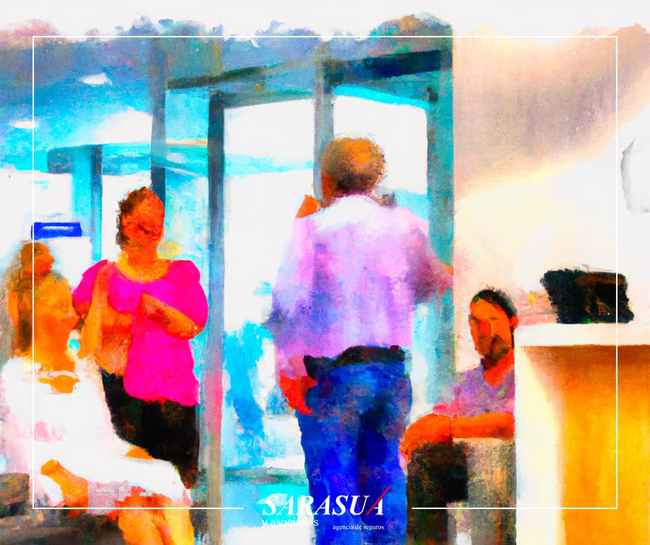 Impressionism drawing of waiting room at the doctor