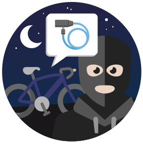 Cobertura antirrobo bicicleta seguro candado